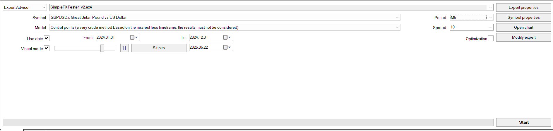 SimpleForexTester-Seting